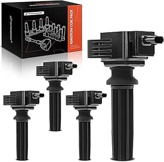 A-Premium 4PCS Ignition Coil Packs Compatible with Ford, Lincoln, Jaguar & Land Rover Vehicles - [2.0L 2.3L 2.5L] - Explorer 2013-2019, Focus 2012-2018, Fusion 2013-2020, MKC 2015-2019, LR2 2013-2015
