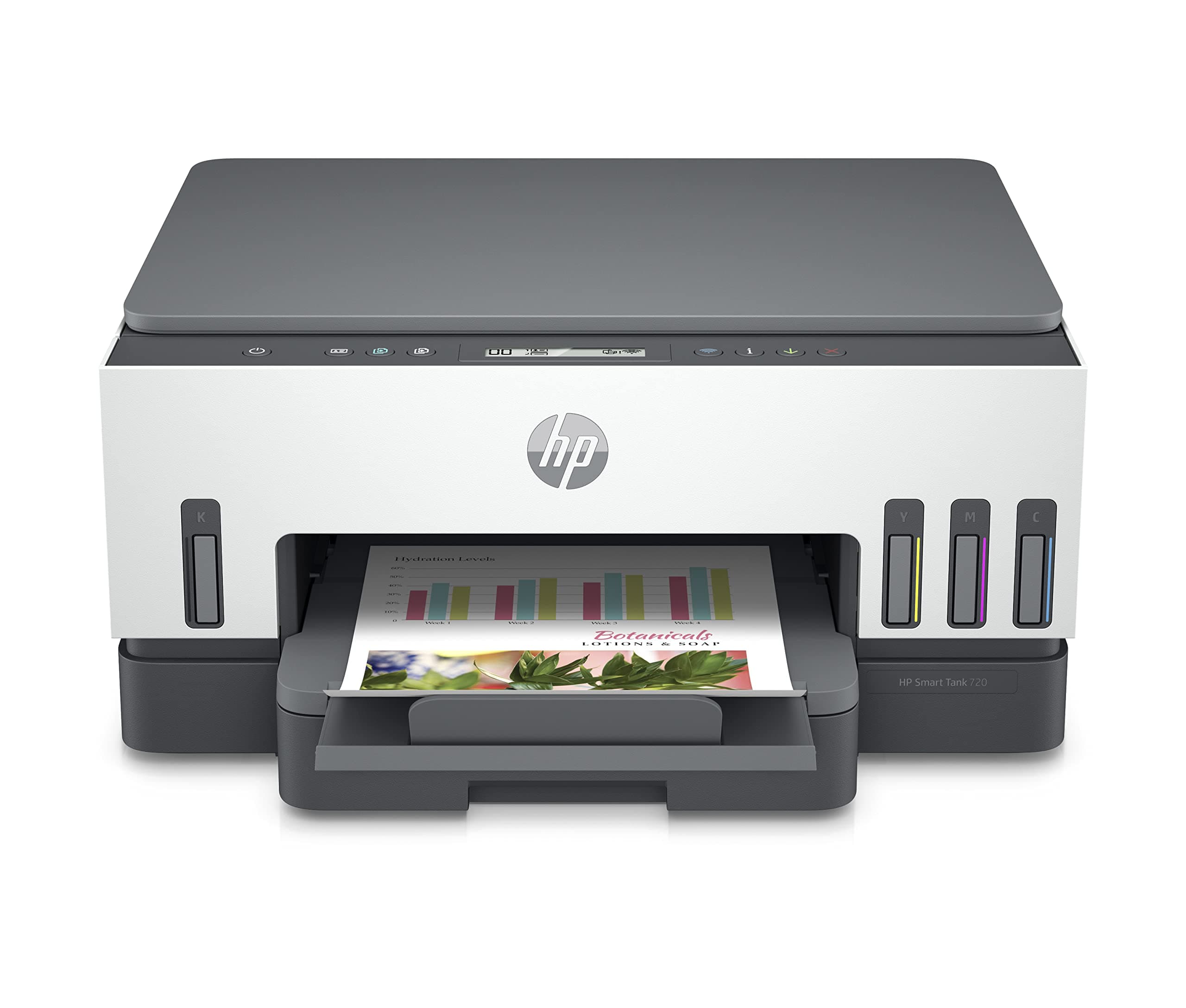 HP | Smart Tank | Wireless | Print, Copy, Scan | Automatic Duplex | Print Speed: 15ppm(black) / 9ppm(color) | Up to 18000 black or 8000 color pages included | ST720 | UAE Version