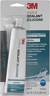 0817 Marine Grade Silicone Sealant (White, 3-Ounce Tube)