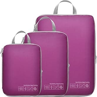 Cambond Compression Packing Cubes for Travel - Travel Bags Luggage Organizers Travel Essentials Compression Cubes for Carry on Suitcases