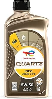 Quartz INEO Long Life 5W30 Engine Oil - ACEA C3, API SP - Low SAPS - Age-Resistance Technology - Advanced Synthetic Motor Oil Lubricant - 1L