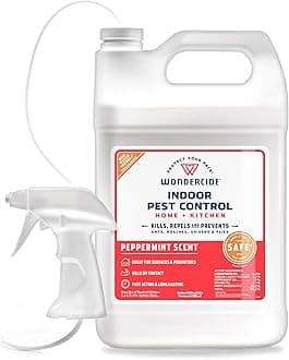 Wondercide - Indoor Pest Control Spray for Home and Kitchen - Ant, Roach, Spider, Fly, Flea, Bug Killer and Insect Repellent - with Natural Essential Oils - Pet and Family Safe — Peppermint 128 oz