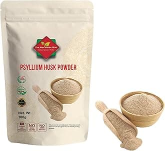 Psyllium Husk (100g/3.52oz) Easy Mixing Fiber Supplement, Finely Ground & Non-GMO Powder for Promoting Regularity