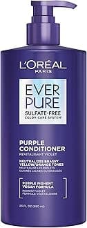 L'Oréal Paris EverPure Sulfate-Free Purple Conditioner for Toning Blonde, Bleached, Brown Highlighted, Silver and Gray Hair, With Purple Pigments, 680ml