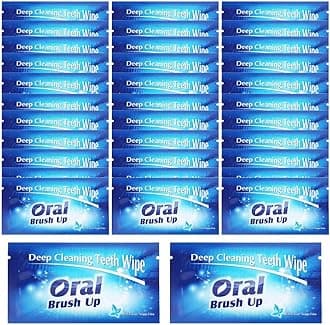 50PCS Disposable Wipe Oral Finger Brush Up Teeth Cleaning Tools Teeth Whitening Strips for Oral Deep Cleaning Treatments