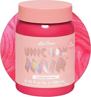 Lime Crime (Bubblegum Rose) - Lime Crime Unicorn Hair Semi-Permanent Hair Dye Bubblegum Rose (Warm Rose) Fantasy Hair Colour, 198mls