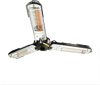 Schallen Halogen Garden Parasol Umbrella Heating Outdoor Patio Heater Electric Infrared Space Heater With 3 Heating Panels