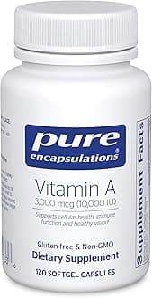 Pure Encapsulations Vitamin A - 3,000 mcg - from Cod Liver Oil - Immune & Vision Support* - Vitamin A Palmitate Supplement - Non-GMO - 120 Softgel Capsules