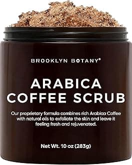 Arabica Coffee Scrub -100% Natural - With Coconut And Shea Butter - Best Anti Cellulite And Stretch Mark Treatment, Spider Vein Therapy For Varicose Veins & Eczema - 283 g