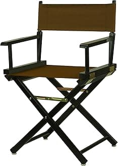 18" Director's Chair Black Frame-Brown Canvas