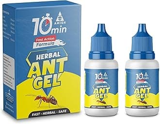 Herbal Ant Gel Pack of 2 | 10 Min Max Bait Formula | Powerful Organic Repellent & Cleaner | Removes Red,Black Ant, Antox Pests | Natural Dawa Protector for Home & Kitchen