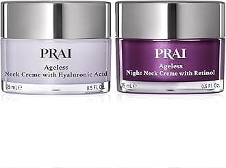 PRAI Beauty Ageless Day & Night Neck Kit | 1 Throat & Decolletage Day Creme and 1 Throat & Decolletage Night Creme | Skin Tightening Cream Set for Instantly Ageless Neck