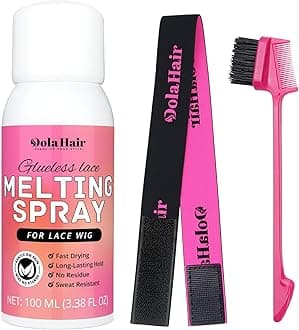 Dolahair Lace Melting Spray for Wigs - Pink, Medium Hold, Water-Removable, Sensitive Skin Formulated