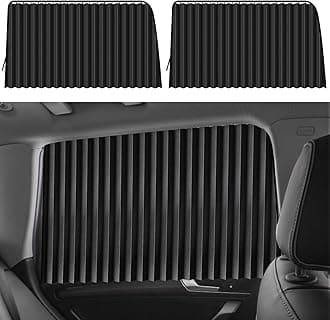 ZATOOTO Car Sun Shade for Side Windows (2 Pieces), Magnetic Curtains to Block UV Rays and Heat, Black