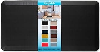 ComfiLife Anti Fatigue Floor Mat – 3/4 Inch Thick Perfect Kitchen Mat, Standing Desk Mat – Comfort at Home, Office, Garage – Durable – Stain Resistant – Non-Slip Bottom (20" x 39", Black)
