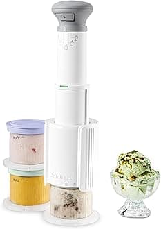 Cuisinart FastFreeze 5-in-1 Ice Cream, Sorbet, Milkshakes, Slushies and Mix-In Frozen Dessert Maker, Compact Machine, Easy to Use, Includes 3 Mixing Cups with Lids, ICE-FD10