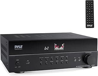 Hi-Fi Wireless BT Home Theater Receiver - 7.2 Channel Surround Sound Stereo Amplifier System with ARC Support, MP3/USB/DAC/FM Radio, PMPO: 1200MAX