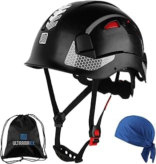 Safety Helmet Hard Hat, ANSI Z89.1 Approved Lightweight Vented Work Helmet, 6-Point Adjustable Ratchet Suspension Hardhat Ideal for Industrial and Construction