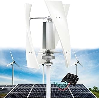 14000W Garden Vertical Wind Turbine Generator Kit, Three-Phase AC Vertical Wind 24V 48V 220V Wind Turbine with MPPT Controller for Home Industrial Energy Equipment
