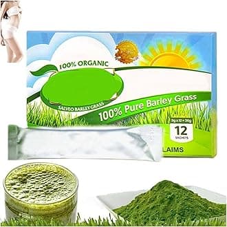 SBG Barley Grass, Barley Grass Powder, 100% Pure and Organic Sbg Barley Grass Juice Powder, Organic Barley Grass Juice Powder, Boost Your Health Naturally (1 Box)