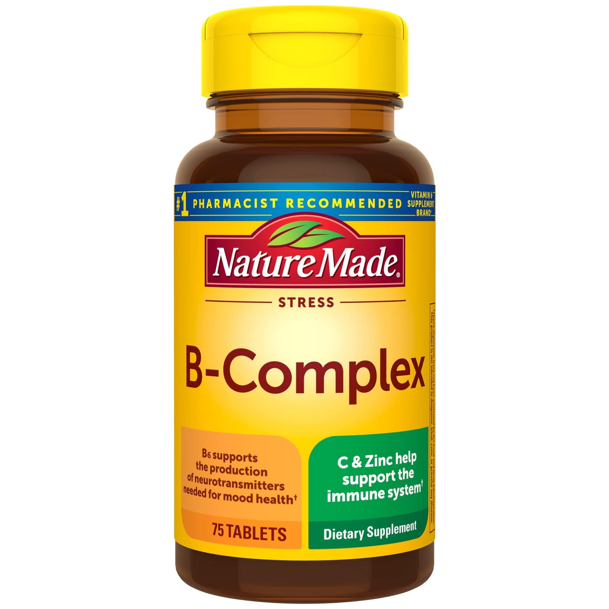 Stress B Complex with Zinc Tablets, 75 Count