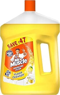 Mr. Muscle Floor Cleaner, Lemon, 2 Ltr | Kills 99.9% Germs