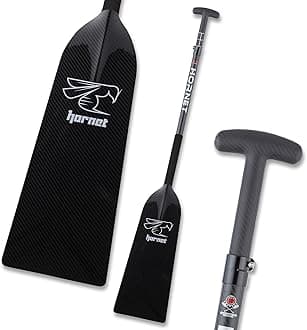 Hornet Watersports Dragon Boat Paddle - Black Glossy - Adjustable Carbon Fiber Dragon Boat Paddle - IDBF Approved - Dragon Boat Accessories