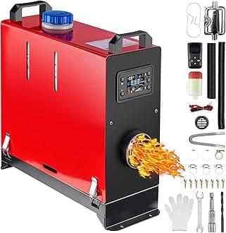 ChuBu New Diesel Heater All in One 5KW/8KW 12V-24V Portable Diesel Air Heater with Muffler, Remote Control, LCD Monitor, Fast Heating Defrost Defog for Campers, Truck, RV, Boat, Garage