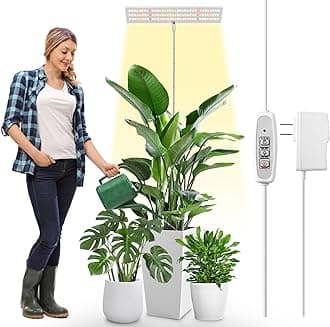LORDEMGrow Lights for Indoor Plants Full Spectrum, Tall Plant Lights for Indoor Growing, 65 inch Height Adjustable Growing Lamp with Auto On/Off Timer 4H/8H/12H & 4 Dimmable Brightness, 1 Pack