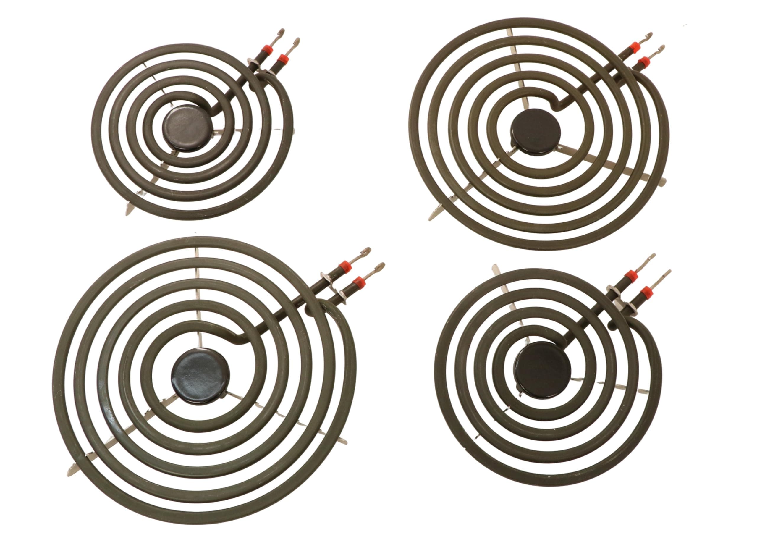 KITCHEN BASICS 101 MP22YA Electric Range Burner Surface Element Replacement for Whirlpool KitchenAid Maytag - Includes 2 8-Inch MP21YA and 2 6-Inch MP15YA Burners, 4 Pack