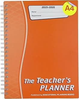 Ltd The Teacher's Planner 2024-25: A4, Orange, 6 Period (TP3-O)