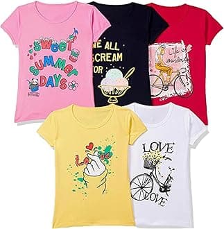 T2F Girls T2F GLS-TSRT T-Shirt (pack of 5)