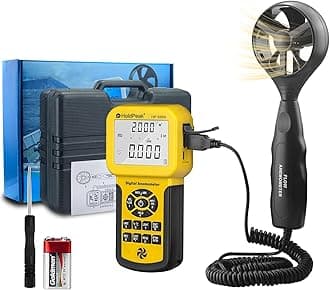 HOLDPEAK HoldPeak HP-846A Digital Wind Speed Air Volume Meter Anemometer Handheld with Data Logger and Carry Case