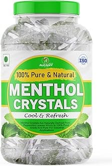 - AAAL 100% Pure Menthol Crystals Food Grade And Edible/Freshness Sealed Pack (JAR, 250 Grams)