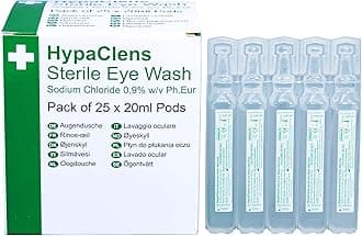 Safety First Aid Group HypaClens Saline Eye Wash Pods, (Pack of 25)