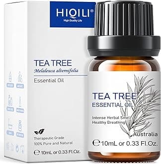 HIQILI Tea Tree Oil, 100% Pure for Toenail Fungus,Hair Growth,Add to Shampoo,Conditioner,Body Wash-10ml