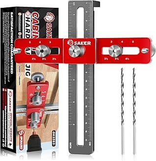 Saker Cabinet Hardware Doweling Jig,Adjustable Cabinet Template Tool for Knob...