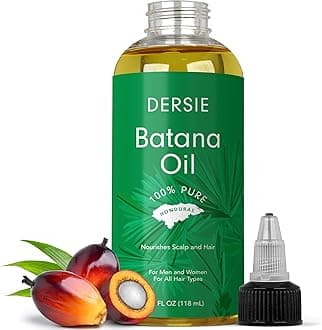 Batana Oil for Hair Growth: Dr Sebi Organic Raw Batana Oil from Honduras - 100% Pure & Natural - For Thicker & Stronger Hair - 4 FL OZ