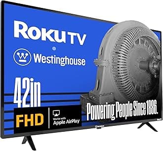 Westinghouse Roku TV - 42 Inch Smart TV, 1080P FHD Television with Wi-Fi Connectivity and Mobile App, Flat Screen, Bluetooth, Compatible with Apple AirPlay, Alexa and Google Assistant