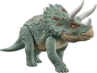 Mattel Jurassic World Big Action! Triceratops HTK79 [Dinosaur Toy] [Total Length: Approx. 14.0 inches (35.6 cm)] [4 years and up]
