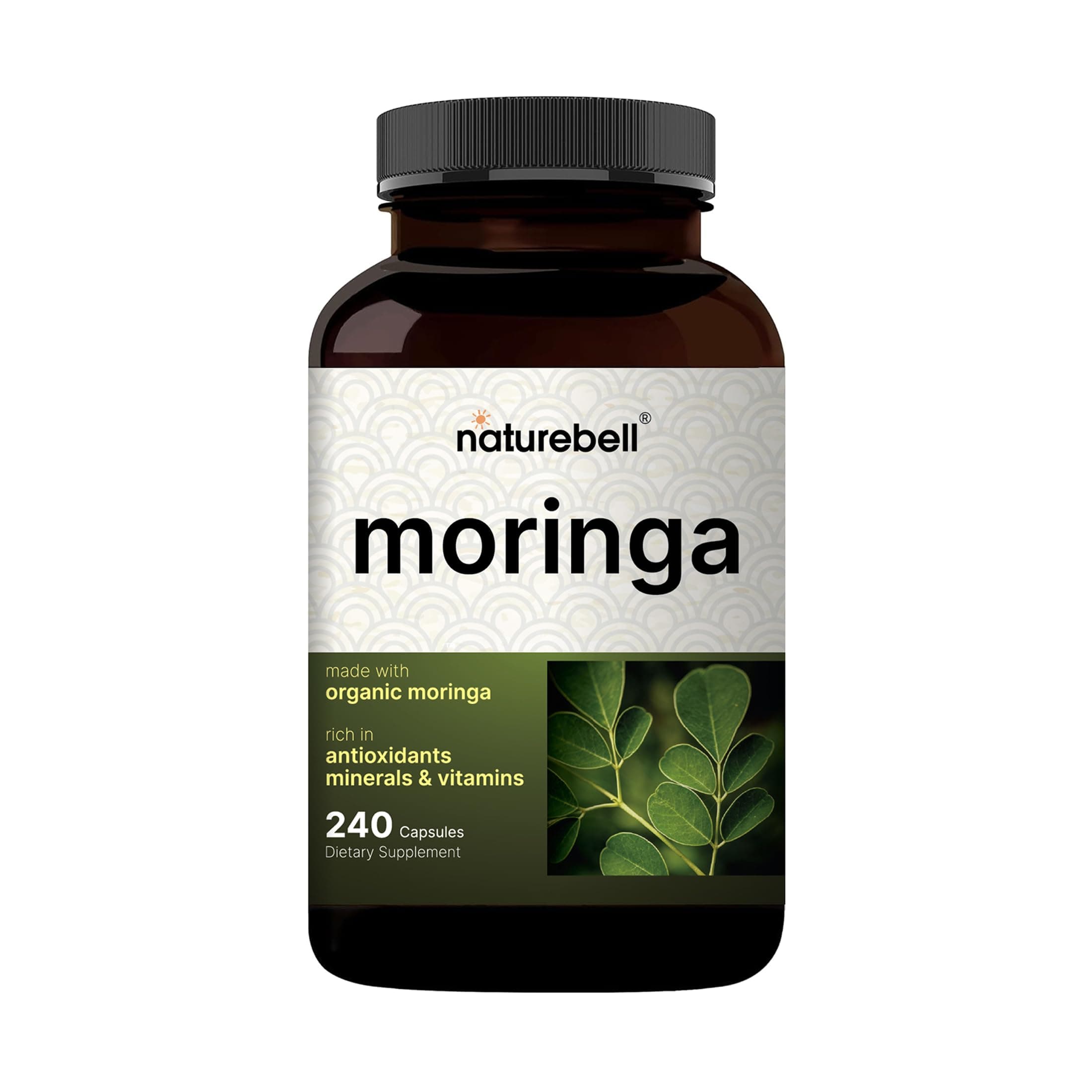 Moringa - 240 Capsules - Organic Moringa for Immune, Energy & Skin Health Support* - Green Superfood Properties
