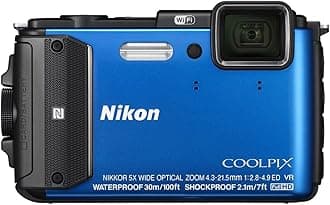 Nikon COOLPIX AW130 Waterproof Digital Camera with Built-In Wi-Fi (Blue)