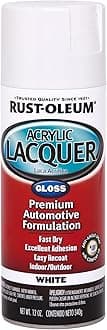 Rust-Oleum 253364 Automotive Acrylic Lacquer Spray Paint (340 g, Gloss White)