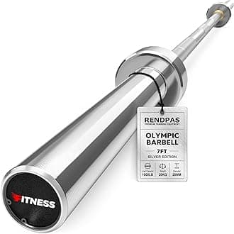 7FT Olympic Barbell for Home Gym Strength Training, 45 Lbs 2-inch Weight Bar with 28mm Grip, 1000 Lbs Capacity 190K PSI Alloy Steel
