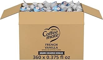 Nestle Coffee mate Coffee Creamer, French Vanilla, Liquid Creamer Singles, Non Dairy, No Refrigeration, Box of 360