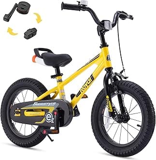 Royalbaby EZ Kids Bike, Innovation 2-in-1 Balance to Pedal Beginners Learning Bicycle Boys Girls Ages 3-9 Years, 12 14 16 18 Inch Multiple Colors, No Training Wheel Needed