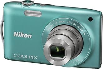 Nikon Coolpix S3300 Digital Camera - Green (16MP, 6x Optical Zoom) 2.7 inch LCD (Renewed)