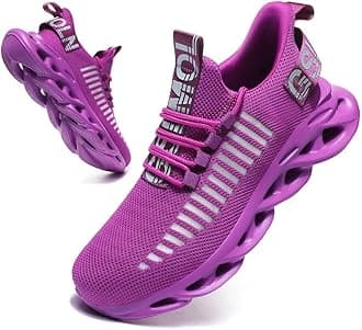 JakcuzWomen's Lace Up Walking Shoes Breathable Ultra Lightweight Sport Casual Ladies Girls Fashion Platform Sneakers