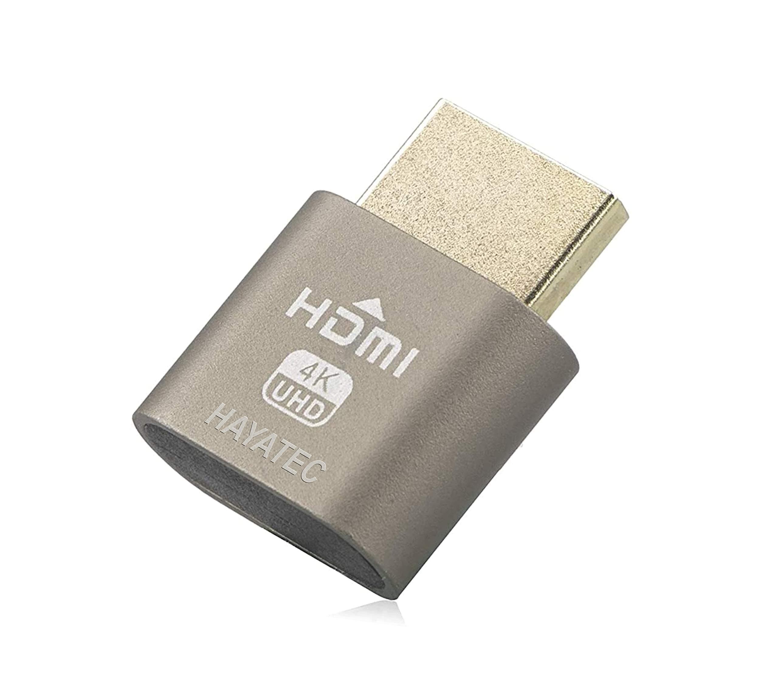 HDMI dummy plug Headless Ghost Display Emulator - Crypto Mining HDMI 1.4 DDC Display Adapter Plug EDID 1920x1080 New generation @ 60Hz (1)