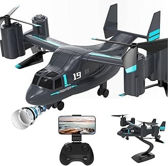 Helicopter Remote Control, LM19 Ospery Military RC Helicopter with Live Camera for Military Fans, Flying and Land Gliding Mode, One Key take Off/Landing, Remote Control Helicopter for Adults 14+